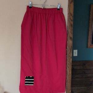My Tribe By Joy Burton 80s Red Women's Skirt